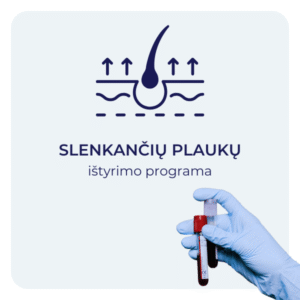 Slenkančių plaukų kraujo ištyrimo programa