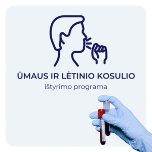 Ūmaus ir lėtinio kosulio kraujo ištyrimo programa
