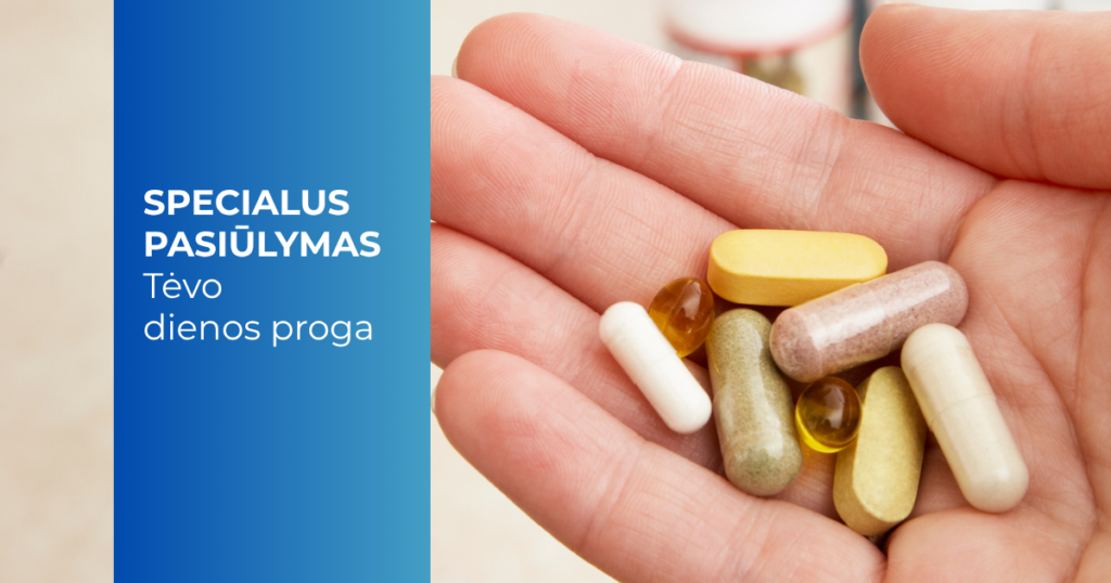 Tėvo dienos pasiūlymas_vitaminų ištyrimo programa