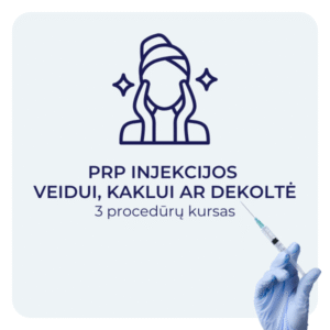 PRP injekcijos veidui, kaklui ar dekoltė