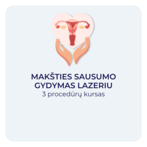 makšties sausumo gydymas lazeriu