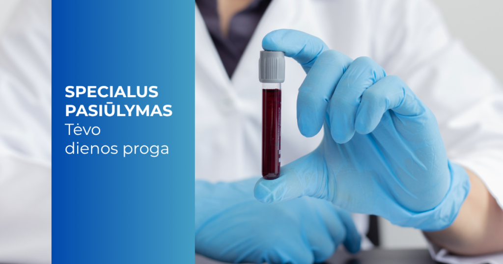 Tėvo dienos pasiūlymas_vidutinė kraujo ištyrimo programa